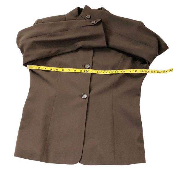 Jones New York Vintage 90s Women’s Brown Button-Up Blazer Size 10 - Picture 7 of 13